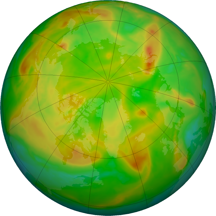 Arctic ozone map for 20 June 2024